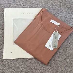 Nwt Brown Short Sleeve Top